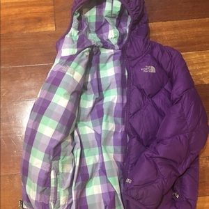 North Face reversible winter coat 550 girls